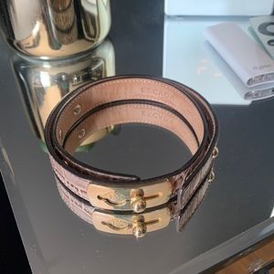 Authentic Escada Leather Wrap Bracelet